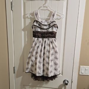 My Michelle Cream and Brown Formal Kids Dress Girl size 10 Butterflies design